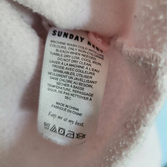 Sunday Best Cropped Rugby Fleece Polo Size Small Women's - Picture 6 of 7